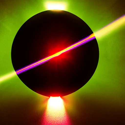 Image similar to a glowing ethereal orb, lens flare, black background, vfx, 3 5 mm, vhs