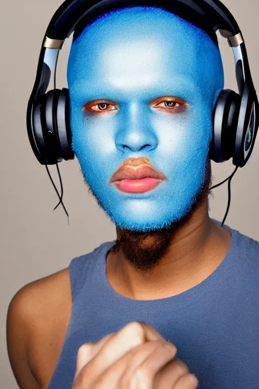 Image similar to full - length portrait of beats x - man, fashion color studio lighting, 3 5 mm, close - up