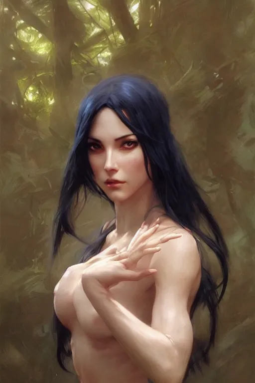 Image similar to Nico Robin, digital art from artstation by Ruan Jia and Mandy Jurgens and Artgerm and william-adolphe bouguereau