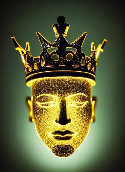 Image similar to queen chess piece photo, crown made of led point lights, pearlescent skin, skin made of led point lights, very detailed, highly detailed background, reflective chessboard, photorealism, sharp focus, photorealism, soft diffuse autumn lights, some sunlight ray, dark room wall, canon 5 d 5 0 mm lens