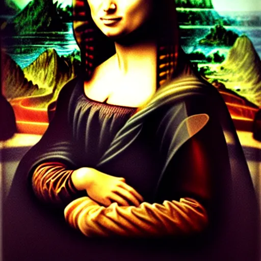 Prompt: an amazing award winning photo of angelina jolie as mona lisa