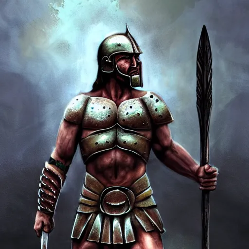 Image similar to a spartan warrior by steve argyle,