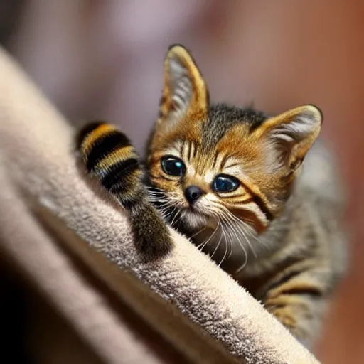 Image similar to photo of world's smallest cat the size of a honeybee