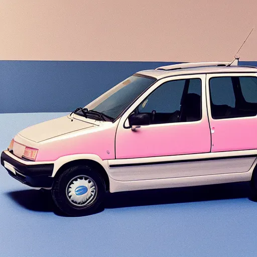 Image similar to 9 0 s fiat panda vaporwave