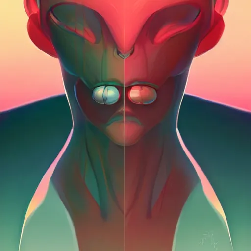 Image similar to face icon stylized minimalist alien 1 9 7 9, loftis, cory behance hd by jesper ejsing, by rhads, makoto shinkai and lois van baarle, ilya kuvshinov, rossdraws global illumination