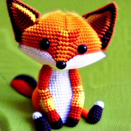 Image similar to cute fox Amigurumi