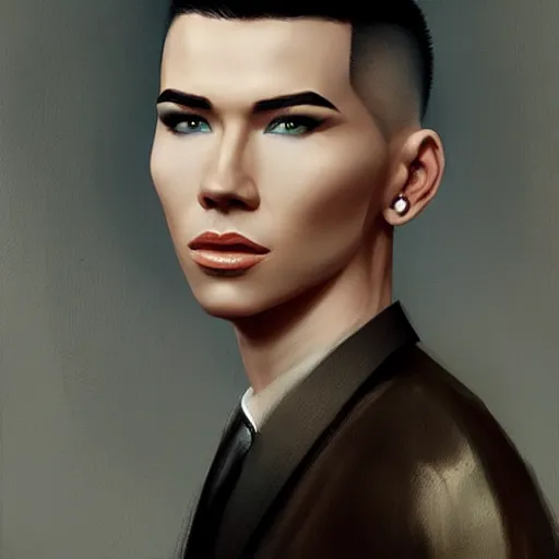 Image similar to portrait of james charles,digital art,ultra realistic,detailed,art by greg rutkowski