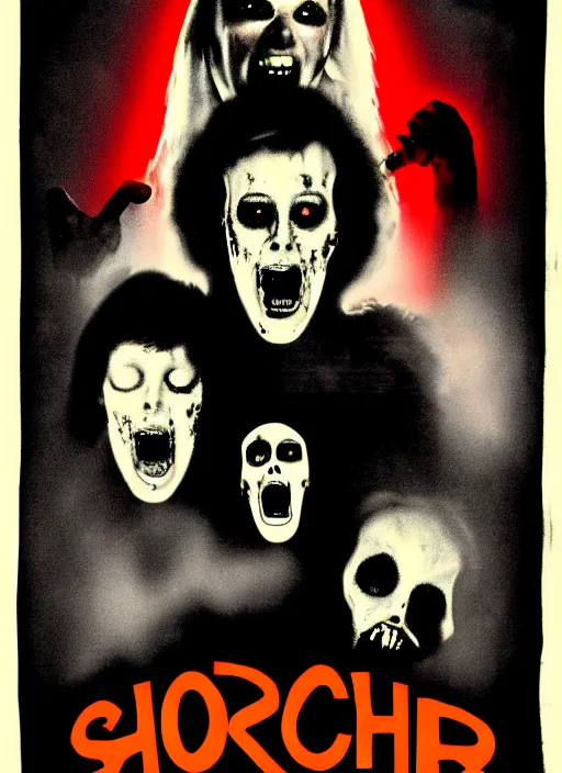 Image similar to 1 9 8 0 s horror movie poster in the style of marc schoenbach