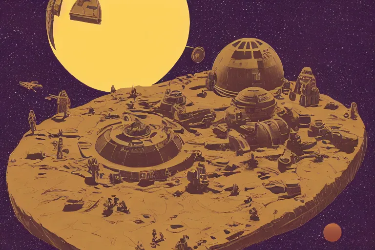 Image similar to star wars tatooine, in the style of sid check and alicia austin and glenn chadbourne, trending on artstation, soft illumination isometric view cottagecore, final, multiple exposure, polaroid, jugendstil