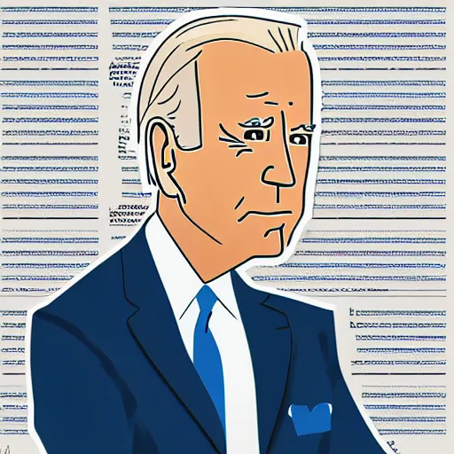 Prompt: Joe Biden pen and pixel album cover