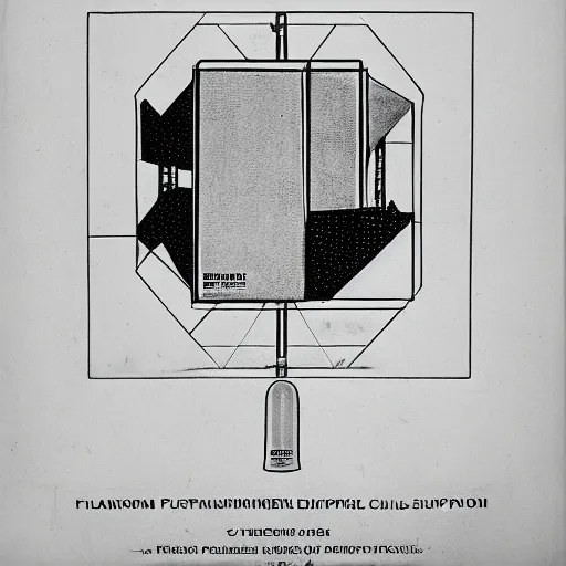 Prompt: diagram for a device that summons filipino people, by charles dellschau
