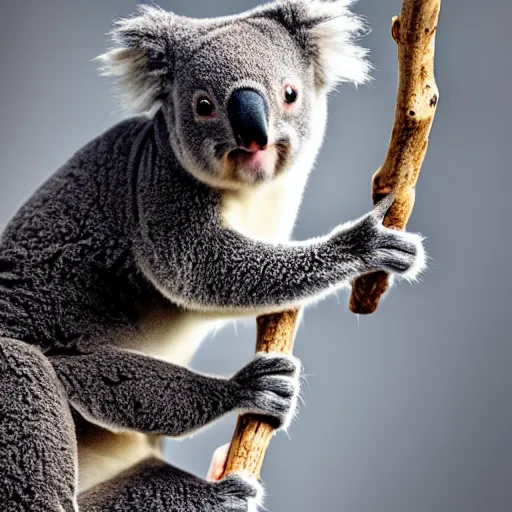 Image similar to ninja koala as a ninja, beautiful award winning professional creature profile photography