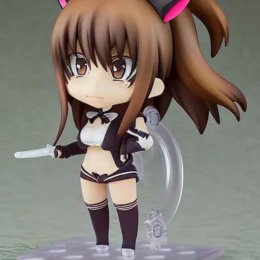 Prompt: an anime nendoroid figurine of cute caracal, fantasy, figurine, product photo