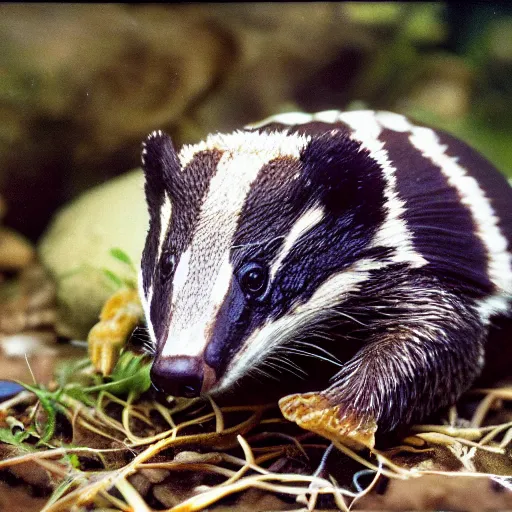 Image similar to hybrid between a badger and a turtle, new species, science experiment, National Geographic photo, 35mm film, nature photography, has science gone too far