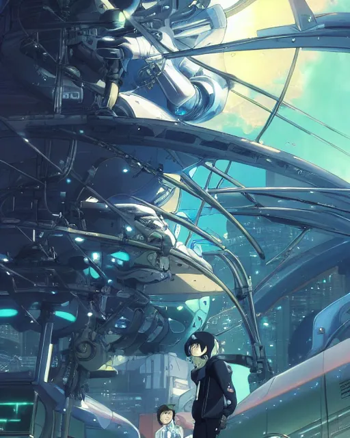 Prompt: rodent, cybernetic enhancements, art by makoto shinkai and alan bean, yukito kishiro