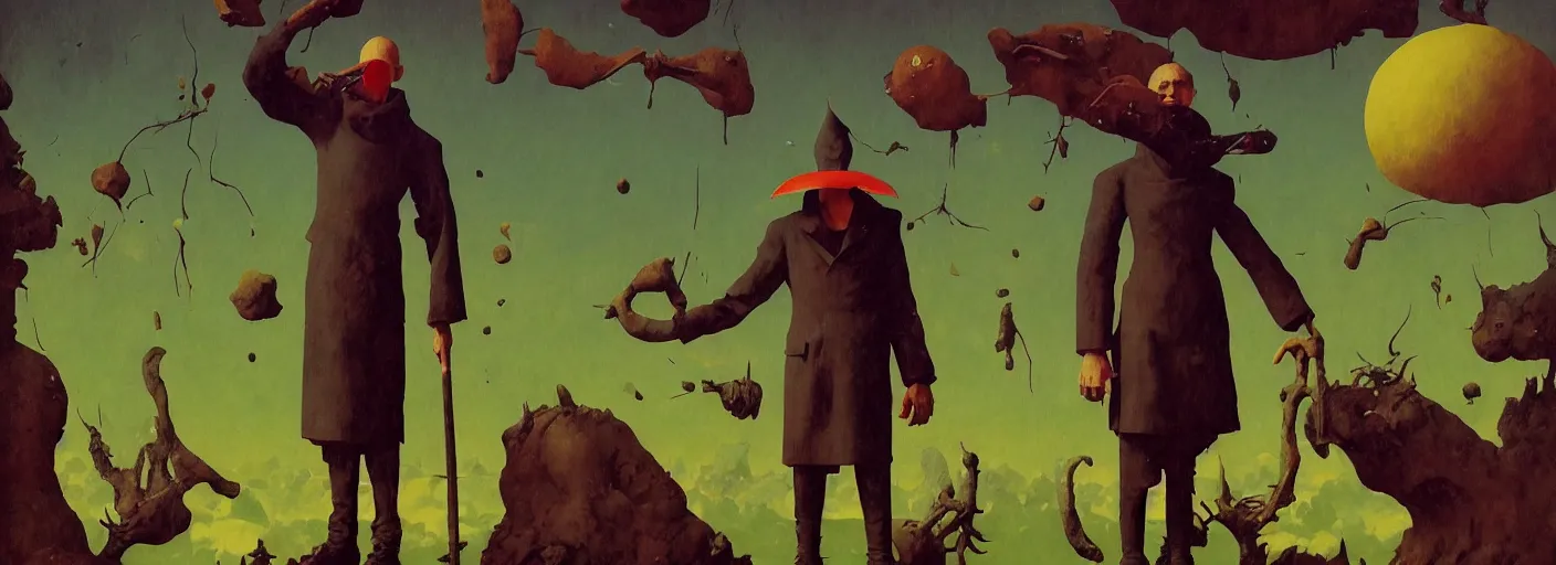 Image similar to full - body portrait surreal colorful clay fighting artstation rpg gentleman character concept art anatomy, action pose, very coherent and colorful high contrast masterpiece by norman rockwell franz sedlacek hieronymus bosch dean ellis simon stalenhag rene magritte gediminas pranckevicius, dark shadows, sunny day, hard lighting, reference sheet white! background