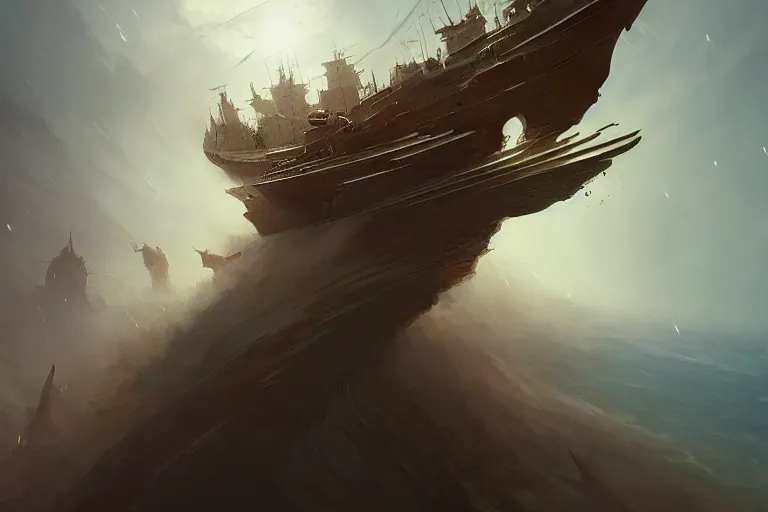 Prompt: image, elegant, highly detailed, sharp focus, illustration, beautiful, geometric, trending on artstation, battlefield, cinematic, artwork by tran, ross and aivazovsky, ivan