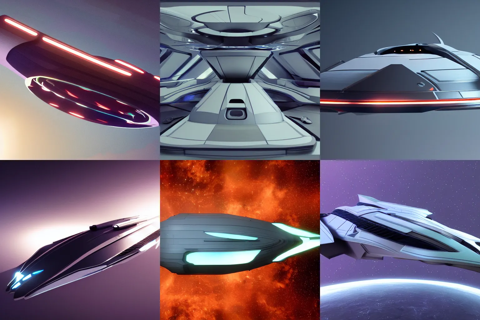 Prompt: futuristic spaceship designed by Apple studio lighting octane render