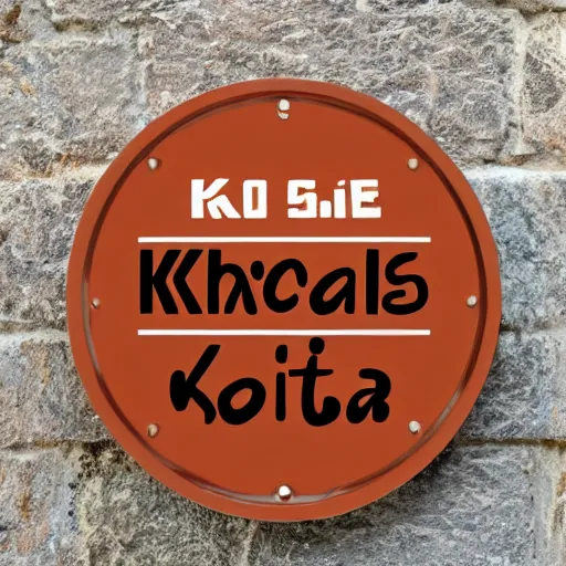 Image similar to sign with « кот » inscription