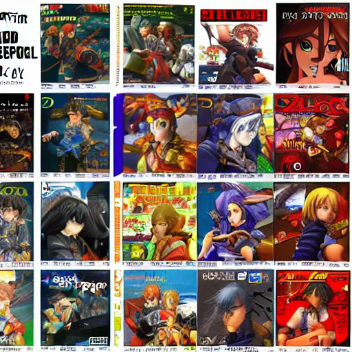 Prompt: jrpg character model, psx, psone, ps 1, magazine cover