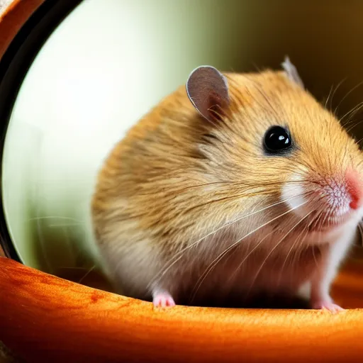 Image similar to a hamster in a microwave photo - realistic 4 k