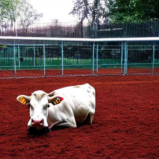 Image similar to cow on the playground, photo