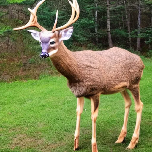 Image similar to hybrid human deer, in a full suit