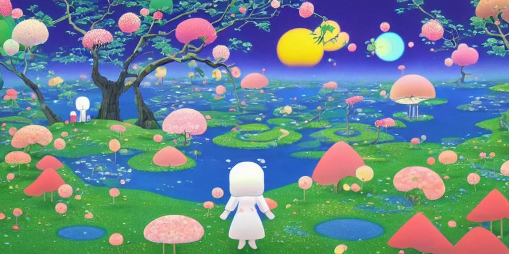 Image similar to a beautiful fantasy scene by chiho aoshima