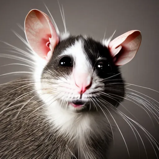 Image similar to a rat - cat - hybrid, animal photography