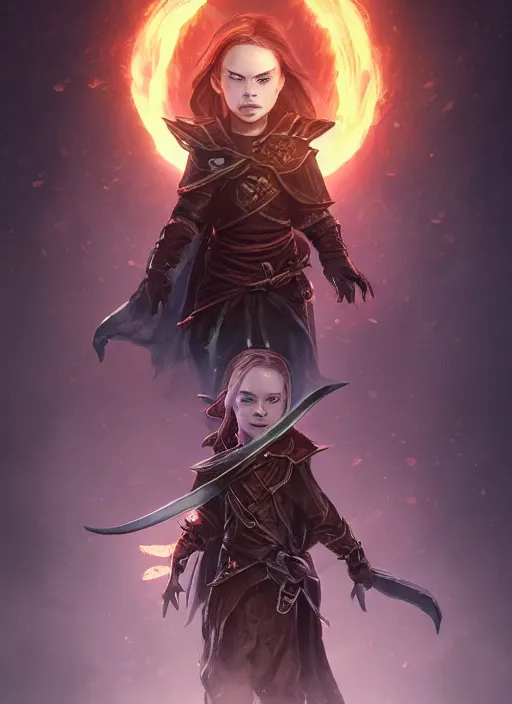 Image similar to youngling rogue dnd, ultra detailed fantasy, elden ring, realistic, dnd character portrait, full body, dnd, rpg, lotr game design fanart by concept art, behance hd, artstation, deviantart, global illumination radiating a glowing aura global illumination ray tracing hdr render in unreal engine 5