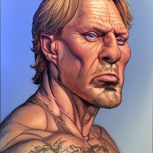 Image similar to a beautiful detailed 3 d matte portrait of uuno turhapuro, by glenn fabry, high details