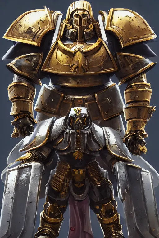 Image similar to armor portrait heros warhammer 4 0 k horus heresy fanart - the primarchs emperor by johannes helgeson animated with vfx concept artist & illustrator global illumination ray tracing hdr fanart arstation zbrush central hardmesh 8 k octane renderer comics stylized