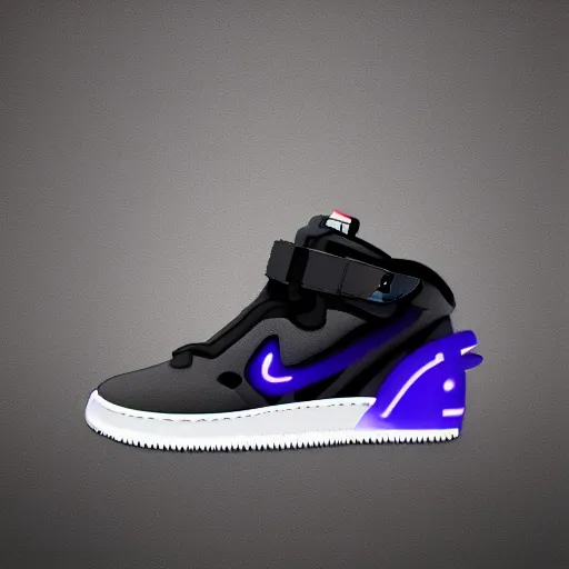 Image similar to nike airforce cyberpunk style