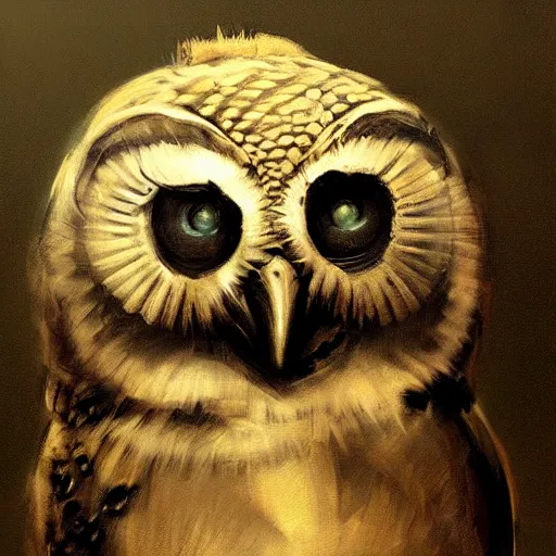 Image similar to dark photorealistic sentient mechanical owls, by francisco goya, cyan in art, trending on cgsociety
