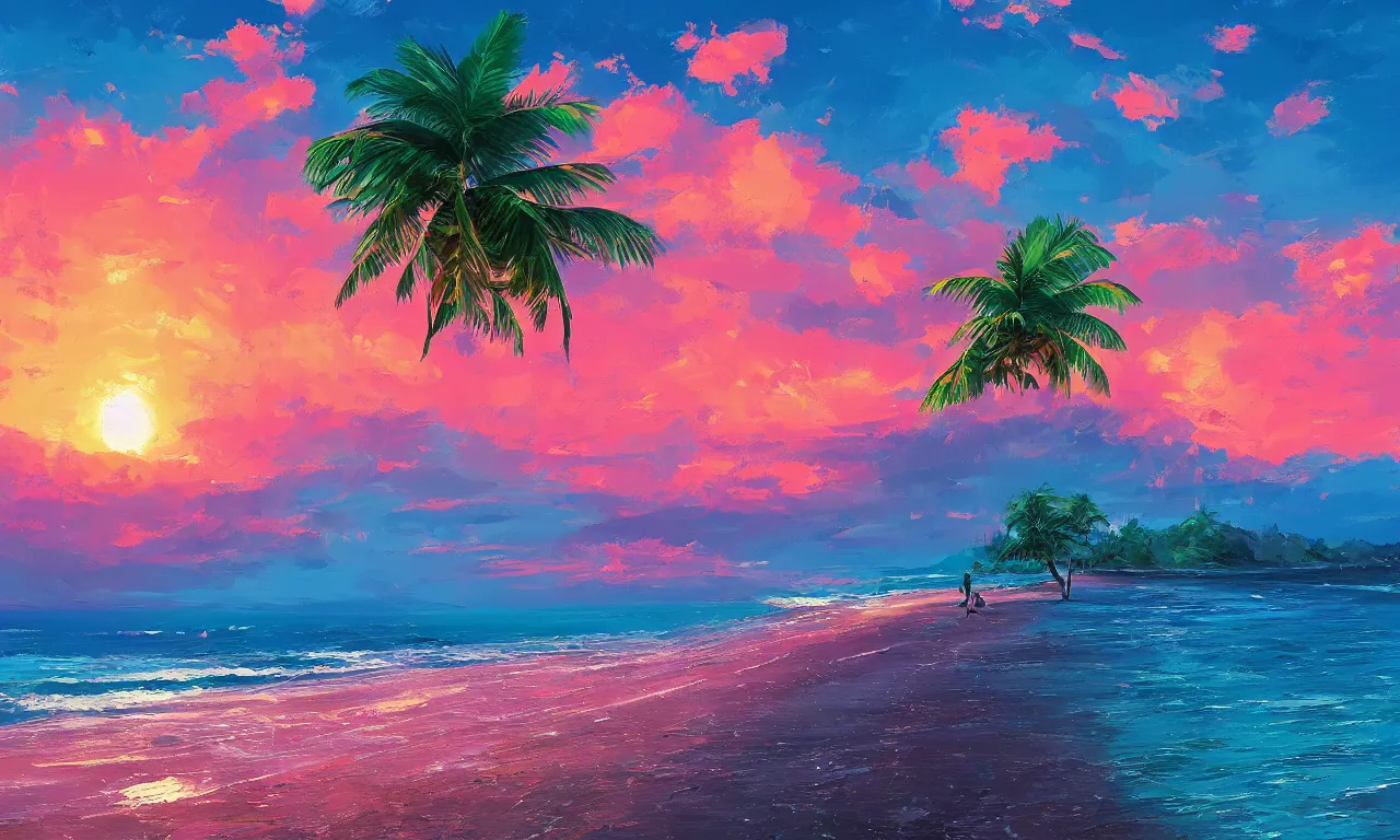 Image similar to paradise beach by alena aenami artworks in 4 k