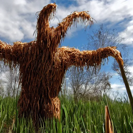 Image similar to a giant, reed - dwelling creature that's too powerful for anyone except god to control.