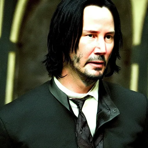 Image similar to Keanu reeves as Snape in Harry Potter