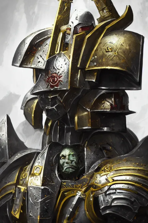 Image similar to armor portrait heros warhammer 4 0 k horus heresy fanart - the primarchs emperor by johannes helgeson animated with vfx concept artist & illustrator global illumination ray tracing hdr fanart arstation zbrush central hardmesh 8 k octane renderer comics stylized