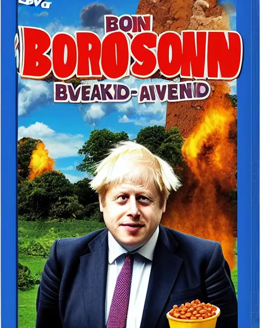 Prompt: boris johnson's baked bean adventure 2 blu-ray DVD case still sealed in box, ebay listing