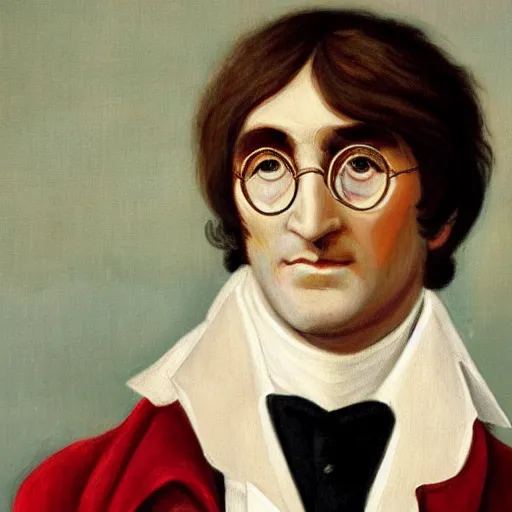 Image similar to regency era painting of a young john lennon