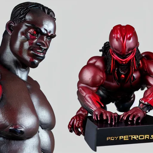 Image similar to The Predator toy statue, sensual, cinematic, studio light, 8K,