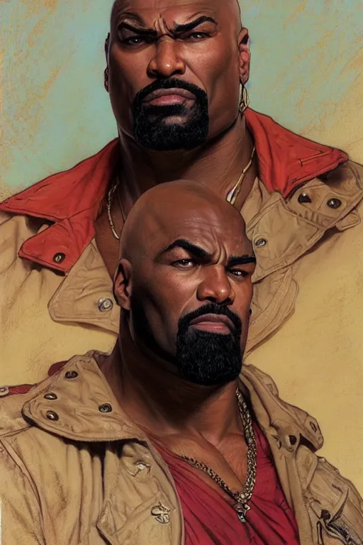 Image similar to Mister T portrait by Stanley Artgerm Lau, greg rutkowski, thomas kindkade, alphonse mucha, loish, norman Rockwell