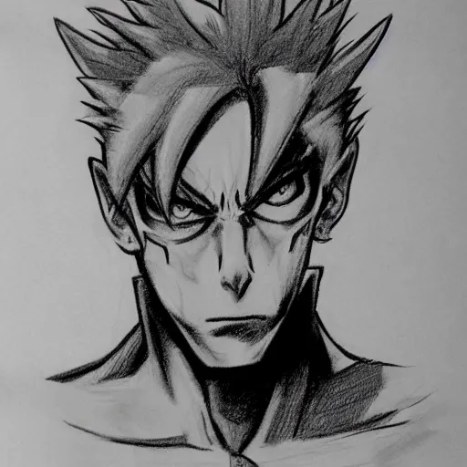 Image similar to Iggy from jojos bizarre adventure, pencil sketch, ugly, jjba, jojo,