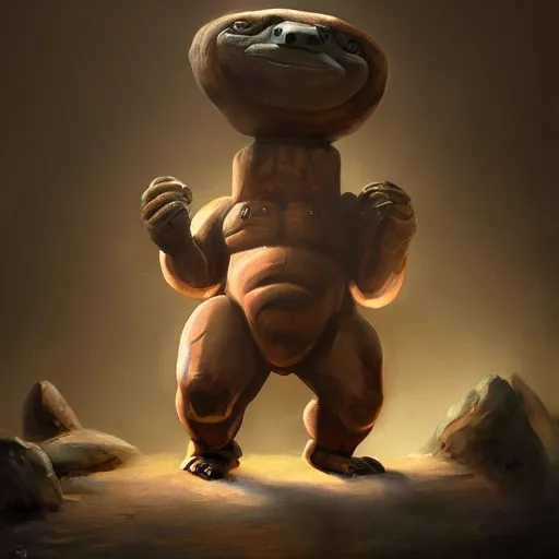 Prompt: sloth stone juggernaut, painted by rudolph belarski and thomas canty, trending on artstation, dramatic lighting first - person view hdr, bokeh, long exposure, lettrism, 8 k