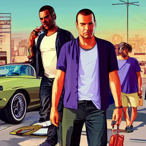 Image similar to gta 6 in colour painting