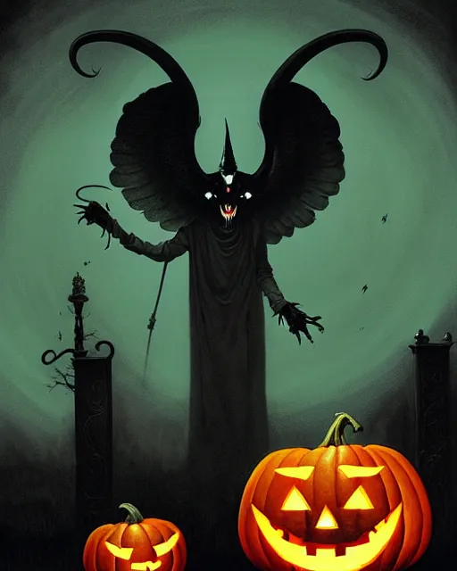 Image similar to baphomet, halloween night, horror wallpaper aesthetic, cinematic, dramatic, super detailed and intricate, by koson ohara, by darwyn cooke, by greg rutkowski, by satoshi kon