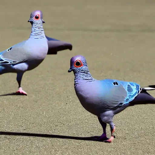 Image similar to dancing pigeons, who dance