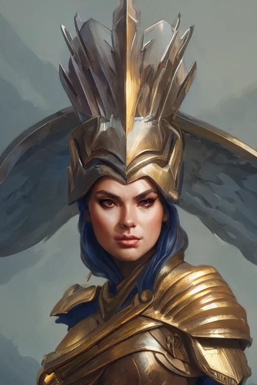 Image similar to amazon valkyrie athena, d & d, fantasy, portrait, highly detailed, headshot, digital painting, trending on artstation, concept art, sharp focus, illustration, art by artgerm and greg rutkowski and magali villeneuve