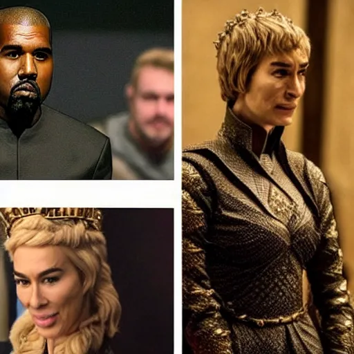 Prompt: kanyewest as cersei lannister