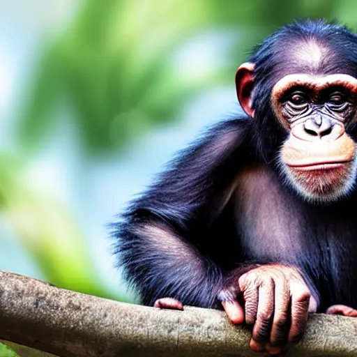 Prompt: photoshopped chimp